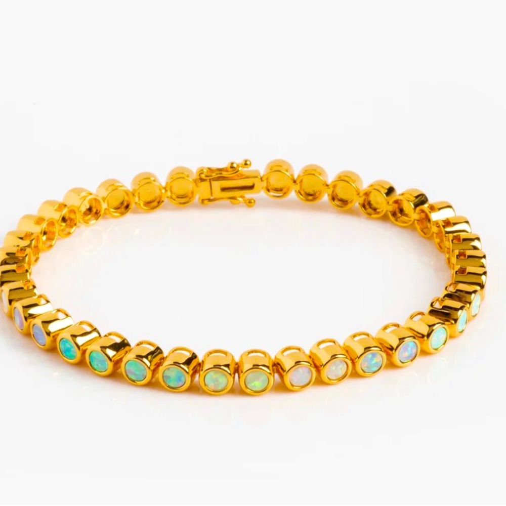 Local Eclectic Pastel Opal Ombre Tennis Bracelet